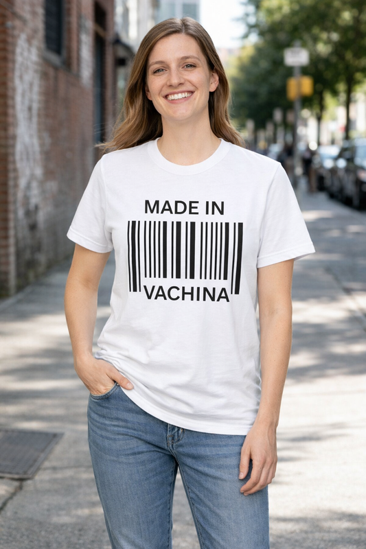 Made In Barcode Graphic T-Shirt